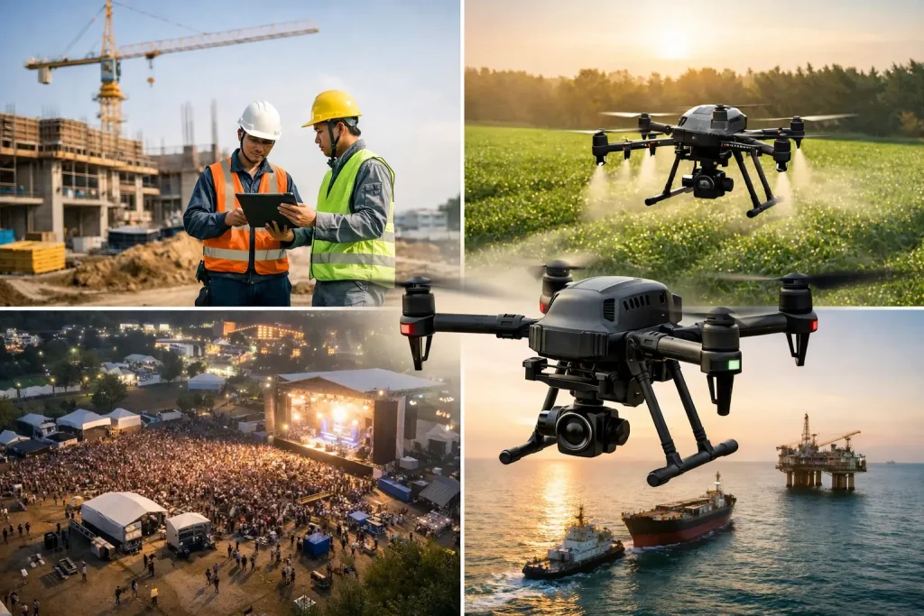 Drone çekimi hangi sektörlerde kullanılır?