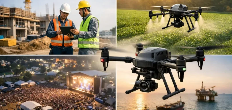 Drone çekimi hangi sektörlerde kullanılır?